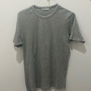 Zara Short Sleeve Grey Textured T-shirt